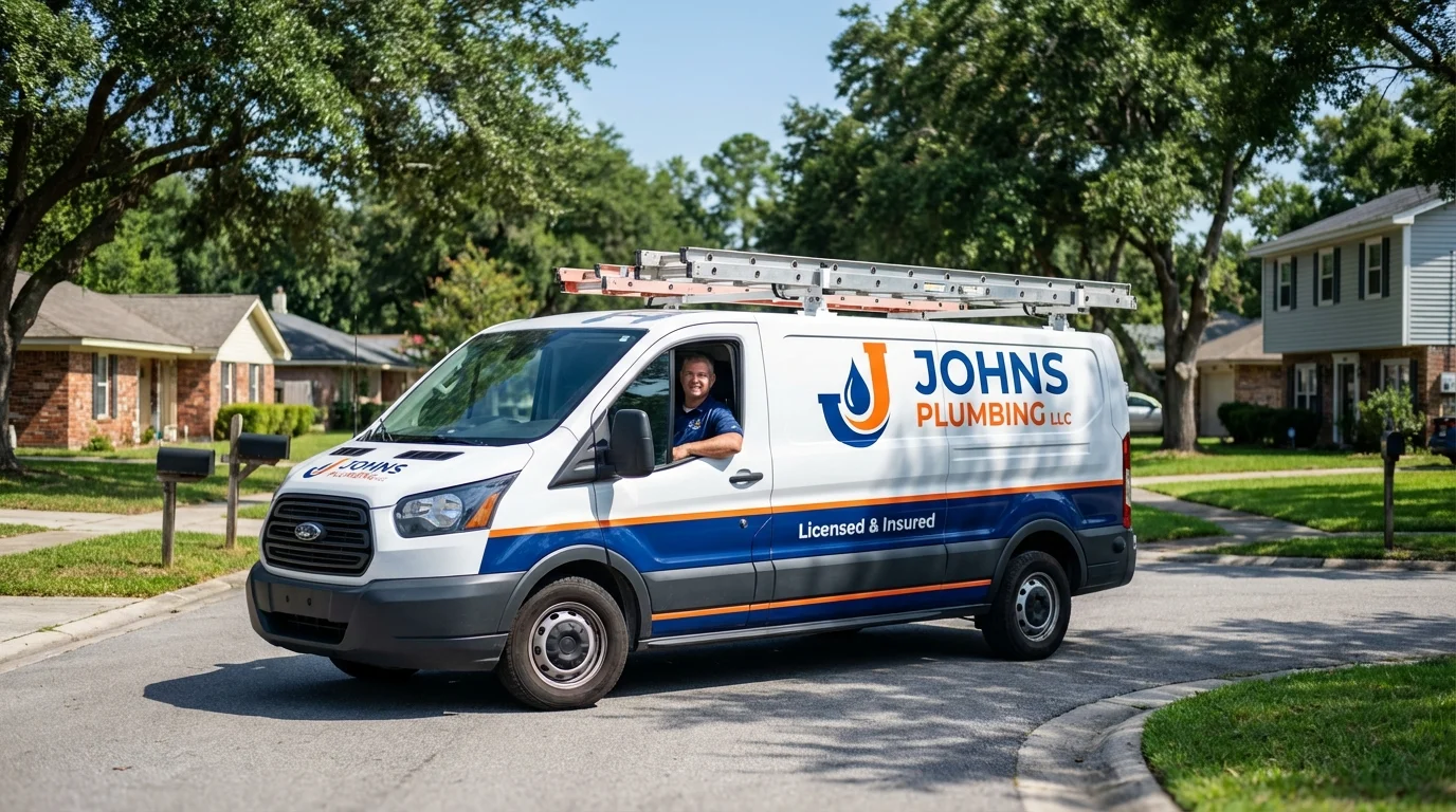 Johns Plumbing LLC service van in Stanford, KY