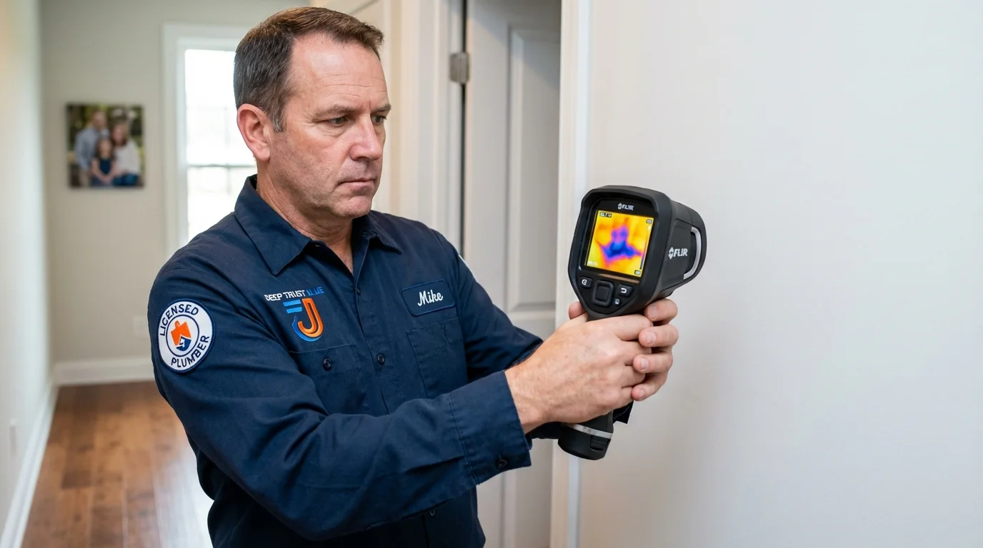 Thermal imaging leak detection by Johns Plumbing LLC in Stanford